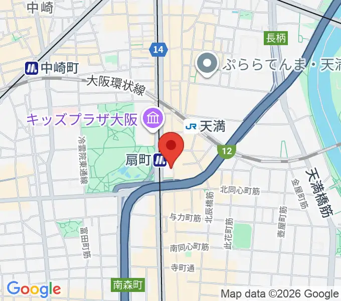 扇町para-diceの地図