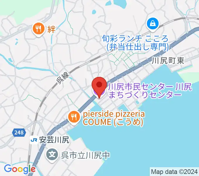 川尻まちづくりセンター ベイノロホールの地図