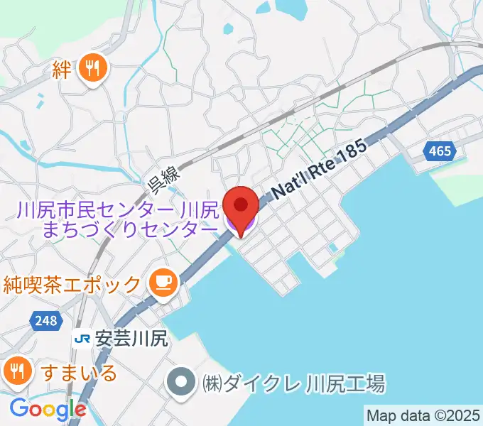川尻まちづくりセンター ベイノロホールの地図