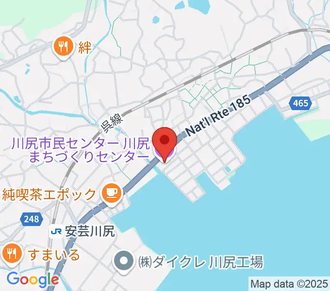 川尻まちづくりセンター ベイノロホールの地図