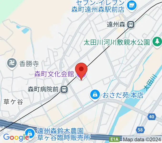 森町文化会館ミキホールの地図