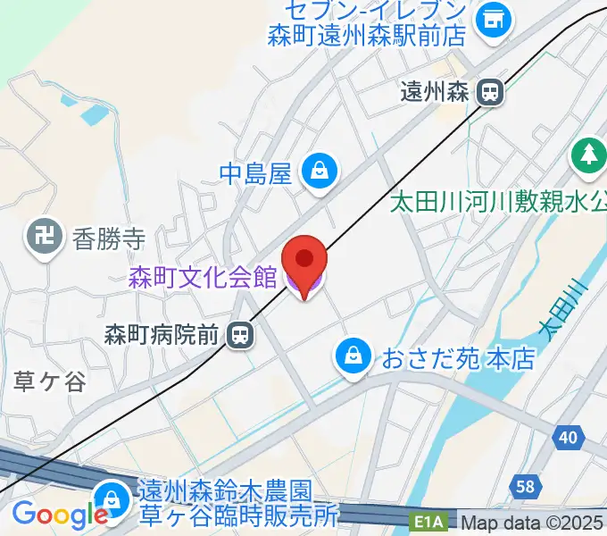 森町文化会館ミキホールの地図