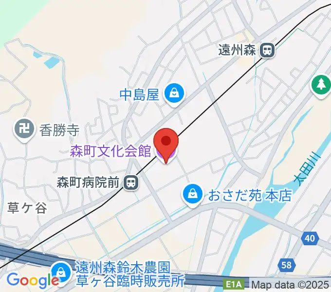 森町文化会館ミキホールの地図