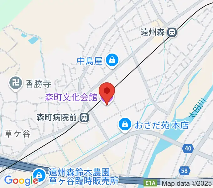森町文化会館ミキホールの地図