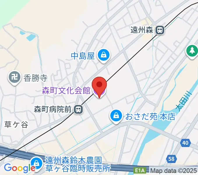 森町文化会館ミキホールの地図