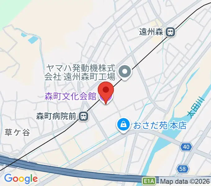 森町文化会館ミキホールの地図
