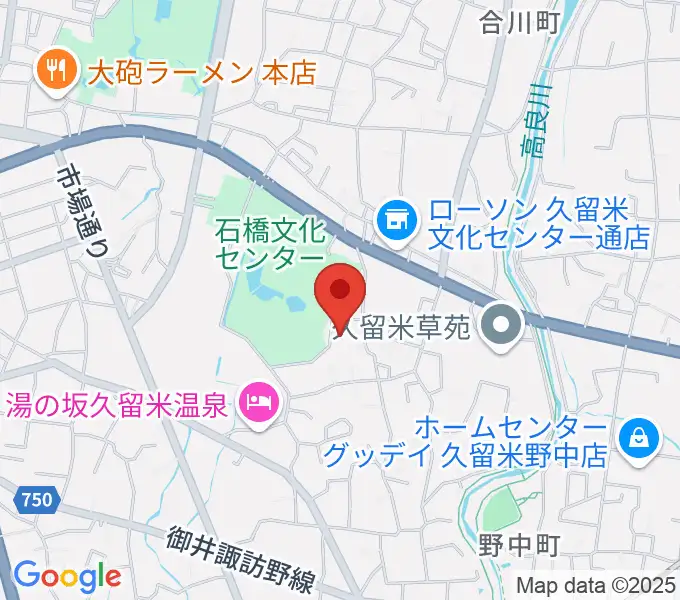 石橋文化センター共同ホールの地図