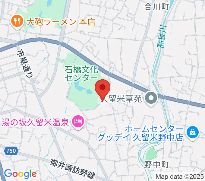 石橋文化センター共同ホールの地図