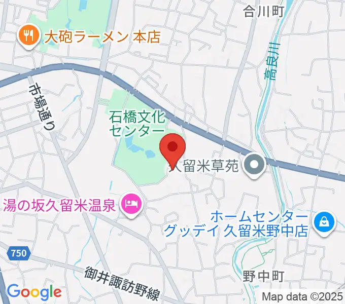石橋文化センター共同ホールの地図