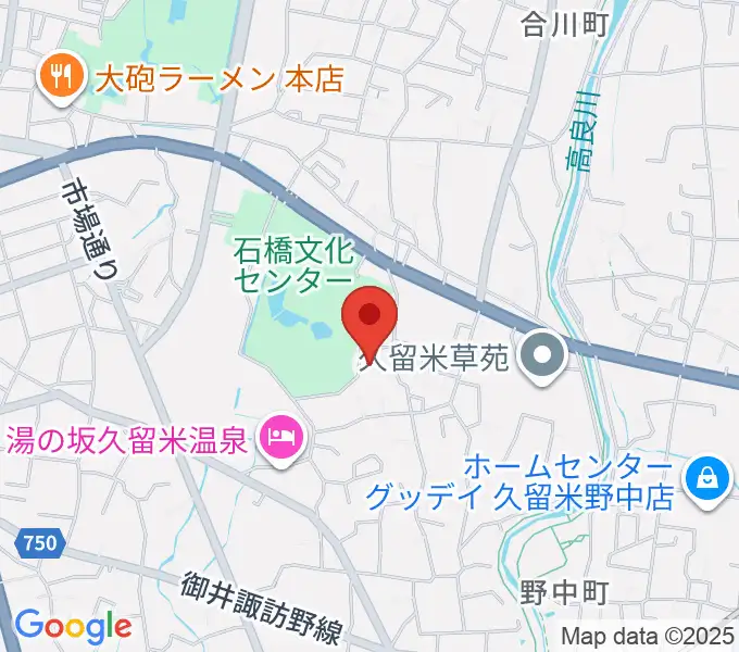 石橋文化センター共同ホールの地図