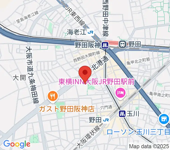 福島区民センター ホールの地図