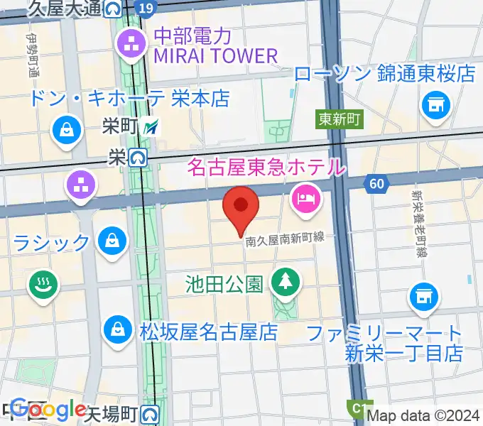 名古屋栄TIGHT ROPEの地図