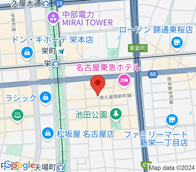 名古屋栄TIGHT ROPEの地図