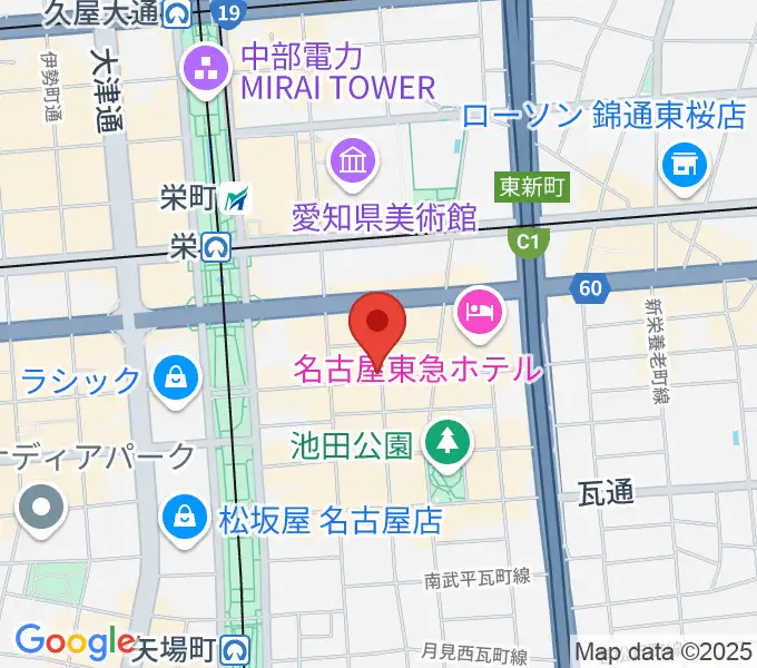 名古屋栄TIGHT ROPEの地図