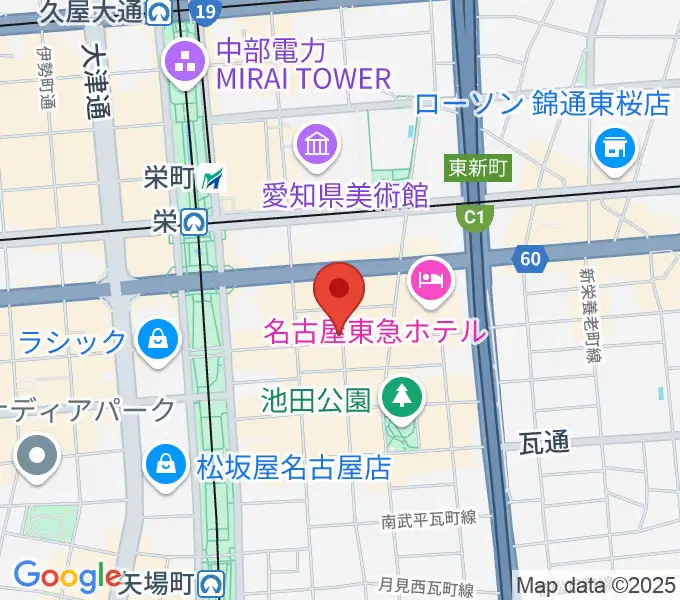 名古屋栄TIGHT ROPEの地図