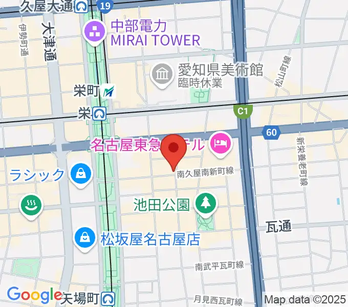 名古屋栄TIGHT ROPEの地図