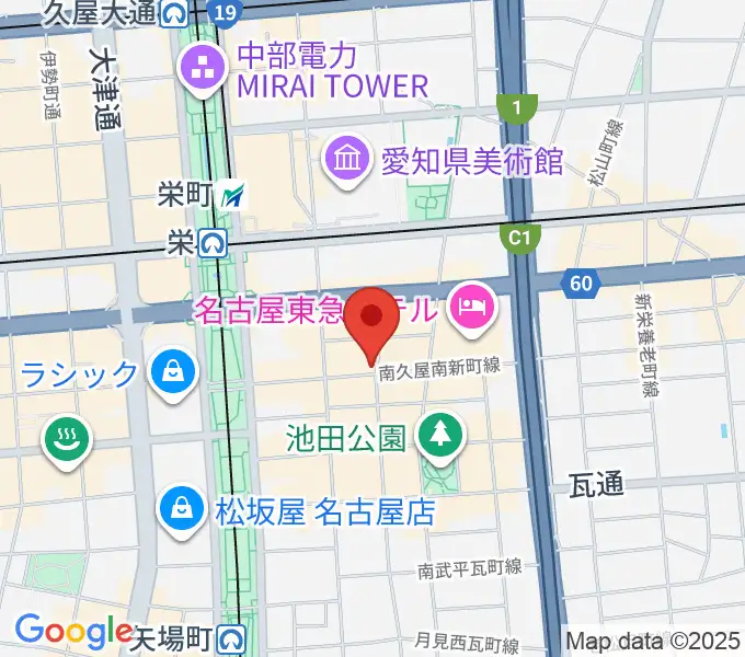 名古屋栄TIGHT ROPEの地図
