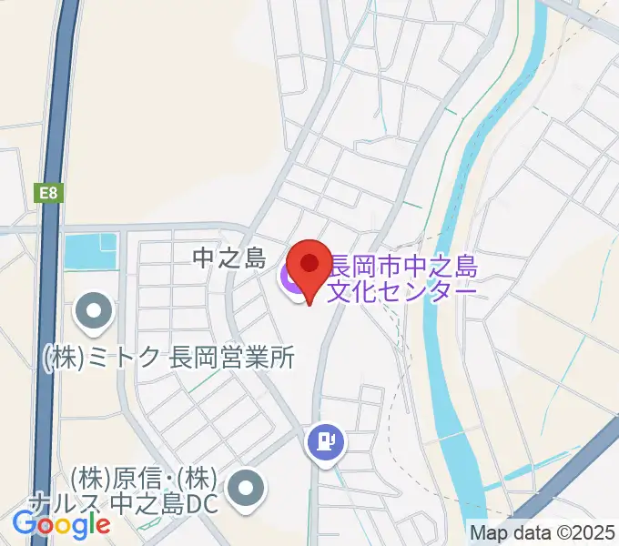 長岡市中之島文化センターの地図