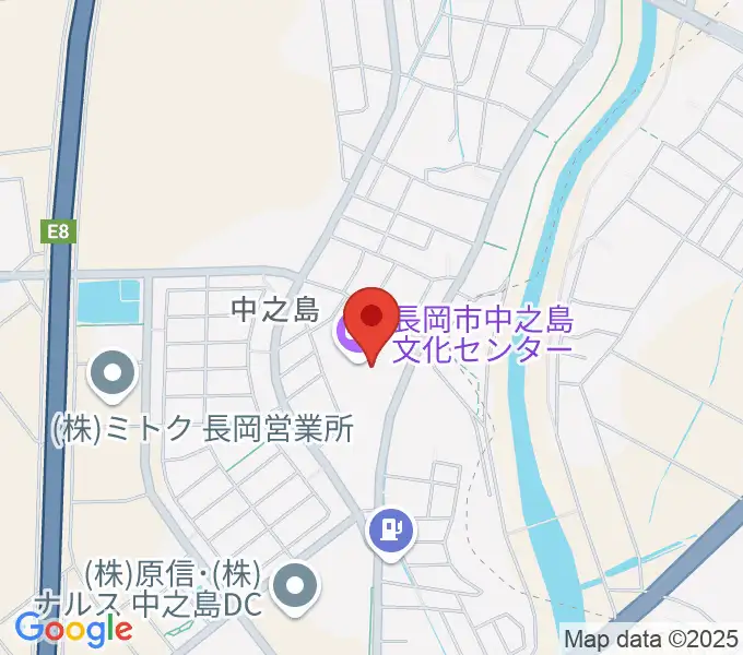 長岡市中之島文化センターの地図
