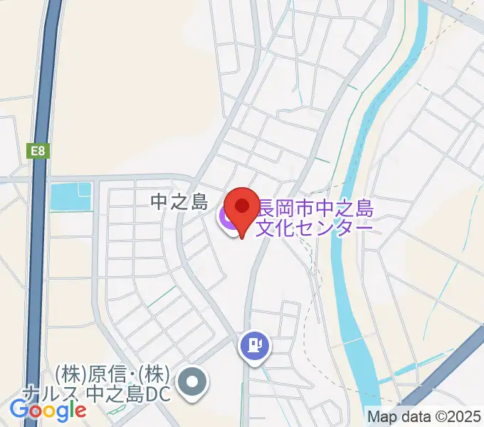 長岡市中之島文化センターの地図