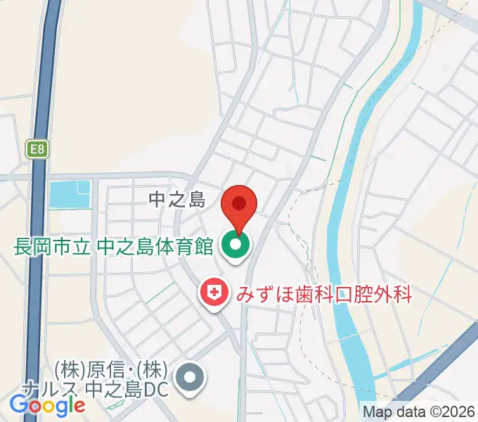 長岡市中之島文化センターの地図