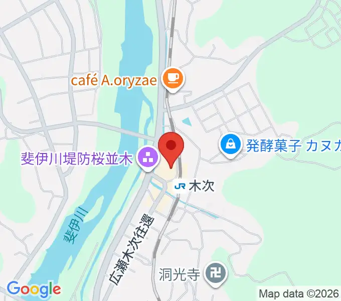 木次経済文化会館チェリヴァホールの地図