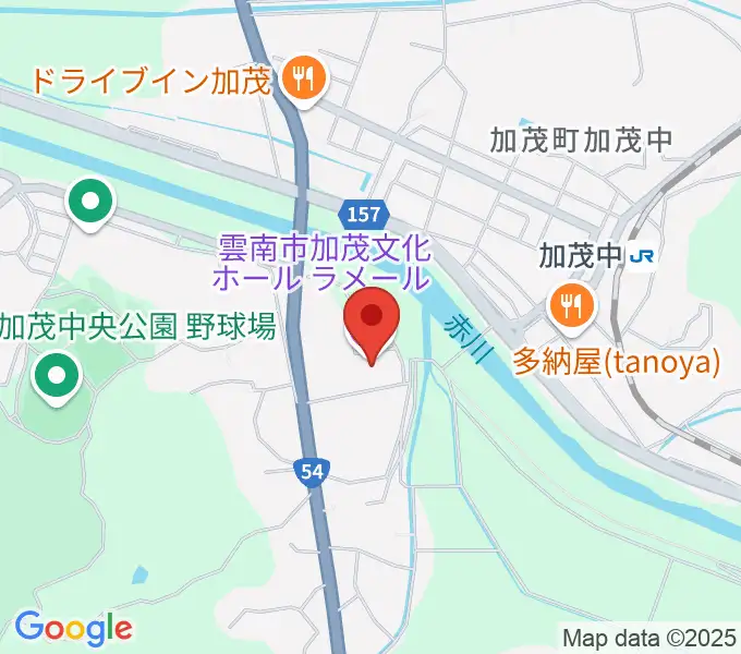 雲南市加茂文化ホール ラメールの地図