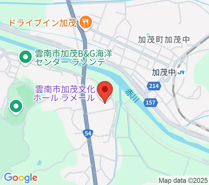 雲南市加茂文化ホール ラメールの地図