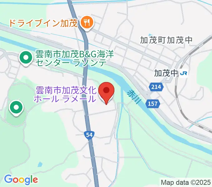 雲南市加茂文化ホール ラメールの地図