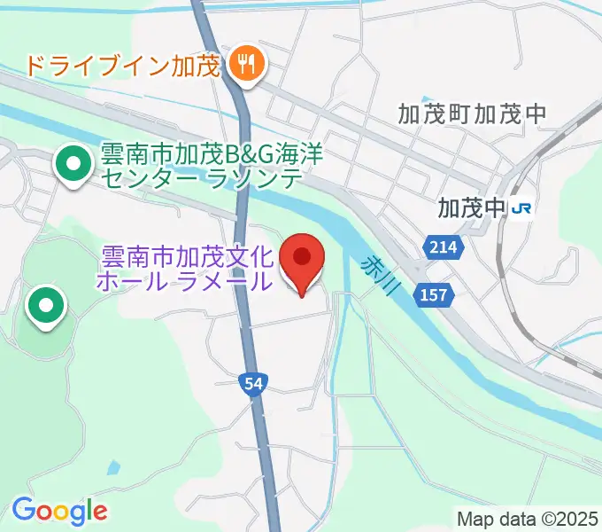 雲南市加茂文化ホール ラメールの地図