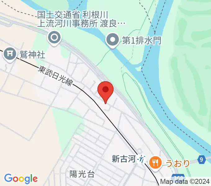 新古河シャムロックの地図