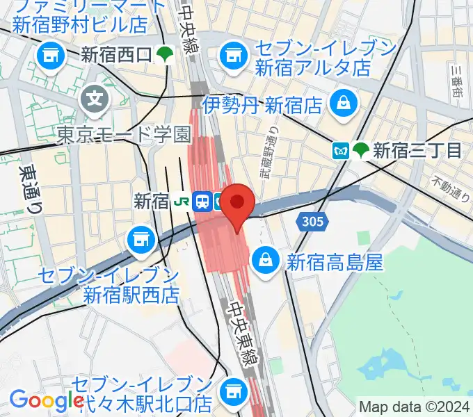 新宿ルミネゼロの地図