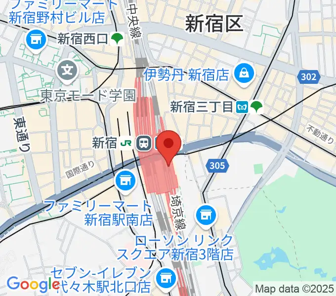新宿ルミネゼロの地図