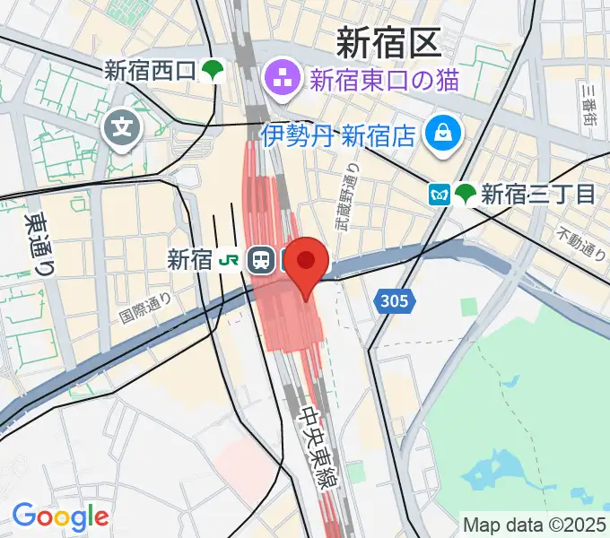 新宿ルミネゼロの地図