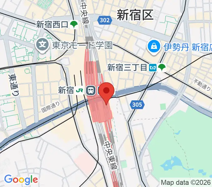 新宿ルミネゼロの地図