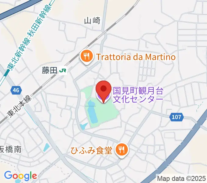 国見町観月台文化センターの地図