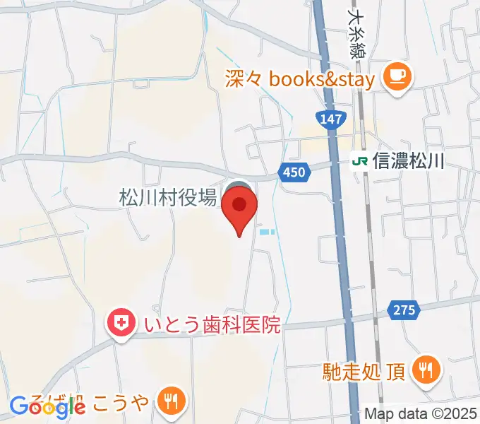 松川村多目的交流センターすずの音ホールの地図