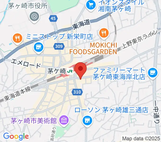 茅ヶ崎ルシュマンデザールの地図