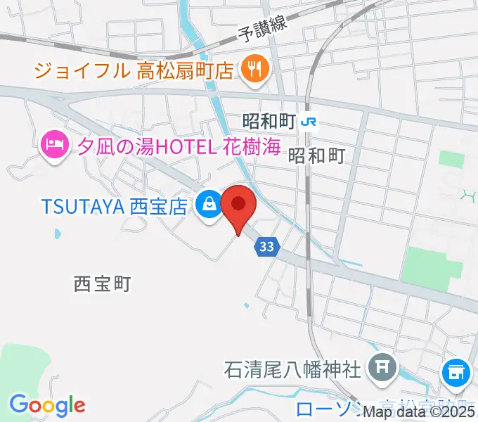 香川県教育会館ミューズホールの地図