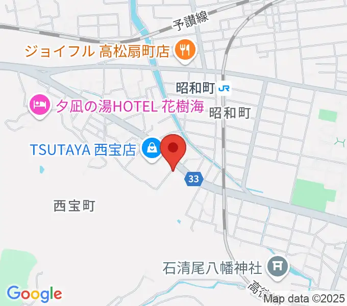 香川県教育会館ミューズホールの地図