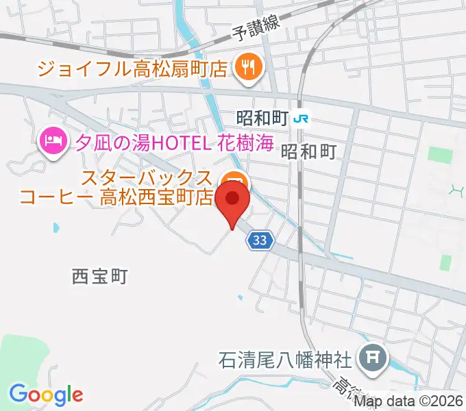 香川県教育会館ミューズホールの地図