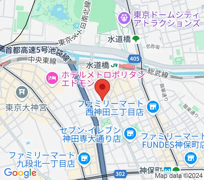 サンセットスタジオの地図