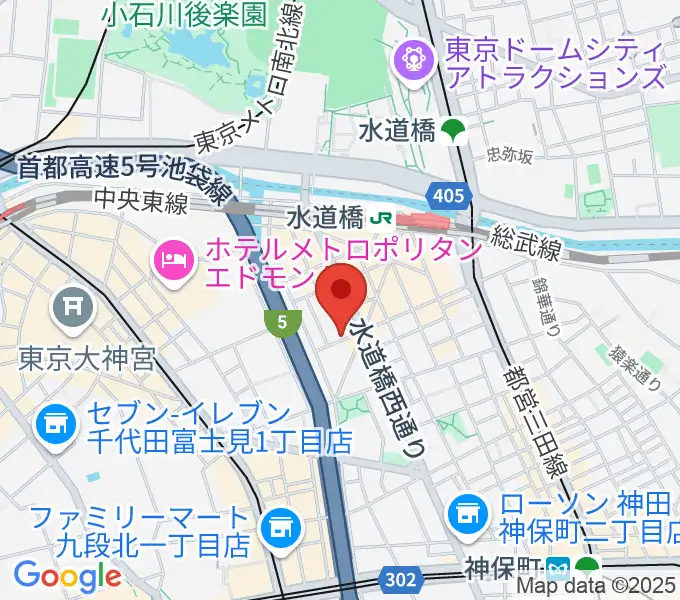 サンセットスタジオの地図