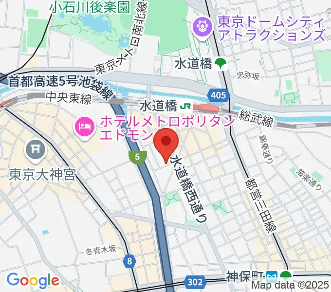 サンセットスタジオの地図