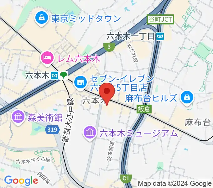 六本木BUZZの地図