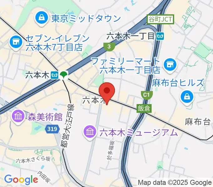 六本木BUZZの地図