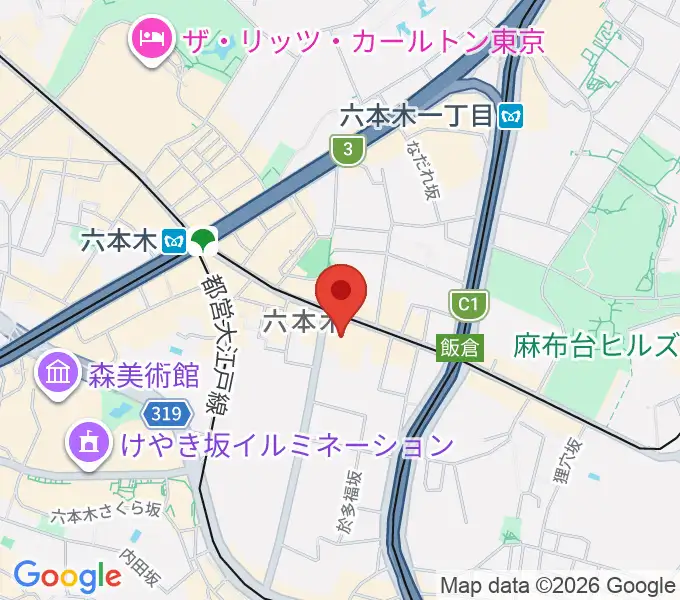 六本木BUZZの地図