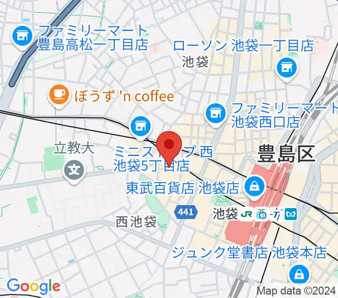 池袋サニースポットの地図