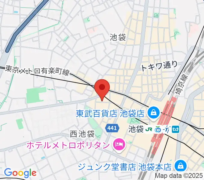 池袋サニースポットの地図