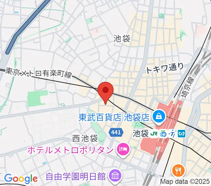 池袋サニースポットの地図